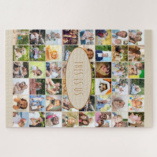 Custom Foto Collage 40 Bilder Dies ist unser Zitat Puzzle (Horizontal)