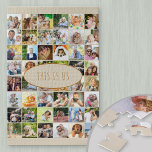 Custom Foto Collage 40 Bilder Dies ist unser Zitat Puzzle<br><div class="desc">Benutzerdefiniertes Foto-Puzzle, das Sie mit bis zu 40 verschiedenen Fotos anpassen können. Der Wortlaut ist in knackiger Schriftart-Typografie geschrieben und lautet "This Is Us", die Sie gerne bearbeiten können, wenn Sie möchten. Die Fotovorlage ist für Sie bereit, Ihre Bilder, die verlassen sind, in Reihen von oben nach unten hinzuzufügen. Die...</div>