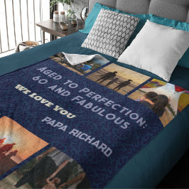 Custom Foto Collage 60. Geburtstag Geschenke für M Sherpadecke