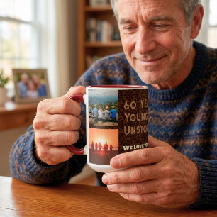 Custom Foto Collage 60. Geburtstag Geschenke für M Tasse