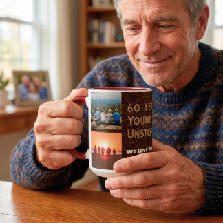 Custom Foto Collage 60. Geburtstag Geschenke für M Tasse