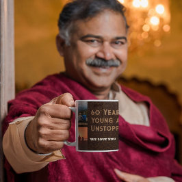 Custom Foto Collage 60. Geburtstag Geschenke für M Tasse