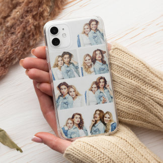 Custom Foto Collage 7 Square Fotos Weiß Case-Mate iPhone 14 Hülle