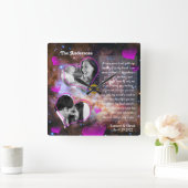 Custom Foto Collage Anniversary, Wedding / Galaxy Quadratische Wanduhr (Zuhause)