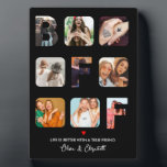 Custom Foto Collage Besties BESTE FREUNDIN Niedlic Fotoplatte<br><div class="desc">Custom Foto Collage Besties BESTE FREUNDIN Niedliche Geschenke</div>