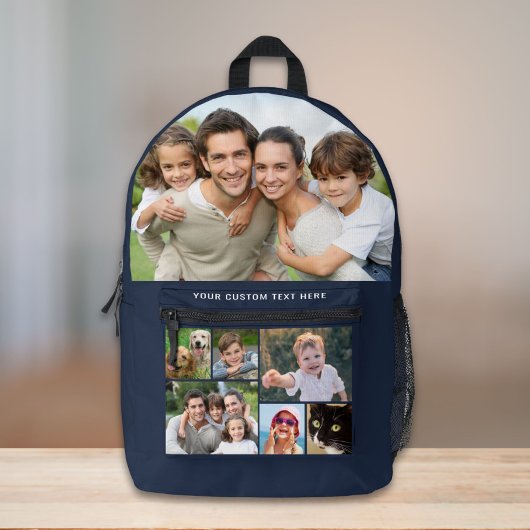 Custom Foto Collage Blue Bedruckter Rucksack