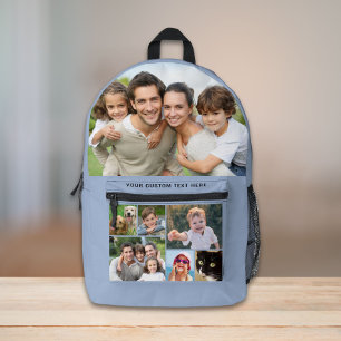 Custom Foto Collage Blue Bedruckter Rucksack