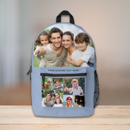 Custom Foto Collage Blue Bedruckter Rucksack