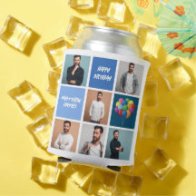 Custom Foto Collage Blue Geburtstagsparty