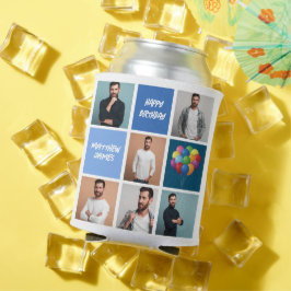 Custom Foto Collage Blue Geburtstagsparty Dosenkühler