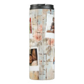 Custom Foto Collage Blütenstauber Personalisiert Thermosbecher (Rückseite)