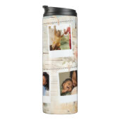 Custom Foto Collage Blütenstauber Personalisiert Thermosbecher (Nach rechts gedreht)