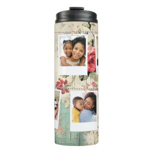 Custom Foto Collage Blütenstauber Personalisiert Thermosbecher