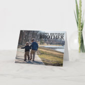 Custom Foto Collage Bruder jedes Alter Geburtstag Karte (Vorderseite)