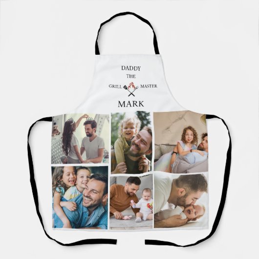 Custom Foto Collage-Daddy der Grill Master Vater Schürze (Vorderseite)