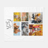 Custom Foto Collage der 2025-Familie Fleecedecke (Vorderseite (Horizontal))