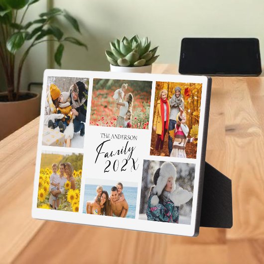 Custom Foto Collage der 2025-Familie Fotoplatte