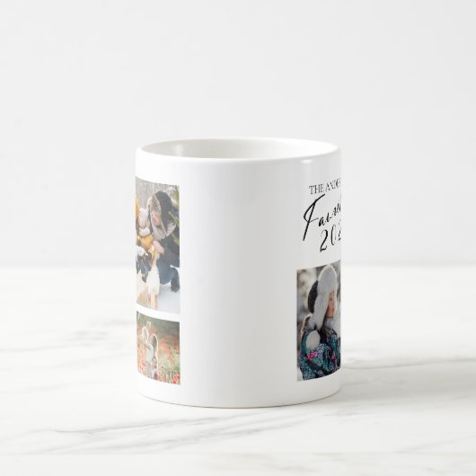Custom Foto Collage der 2025-Familie Kaffeetasse (Mittel)