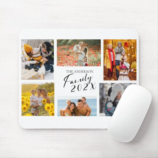Custom Foto Collage der 2025-Familie Mousepad (Mit Mouse)
