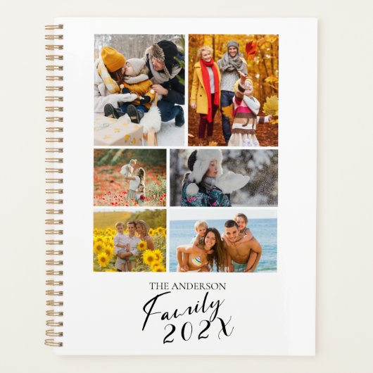 Custom Foto Collage der 2025-Familie Planer (Vorderseite)