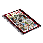 Custom Foto Collage Dog Lover Red Buffalo Kariert Notizblock (Rechte Seite)