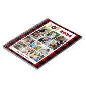Custom Foto Collage Dog Lover Red Buffalo Kariert Notizblock (Linke Seite)