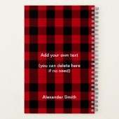 Custom Foto Collage Dog Lover Red Buffalo Kariert Notizblock (Rückseite)