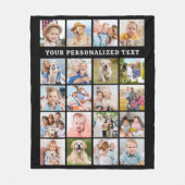Custom Foto Collage Einfache Familie 20 Bild Fleecedecke (Vorderseite)