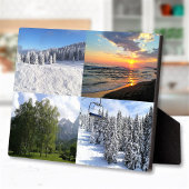 Custom Foto Collage Frameless Easel Zurück Plaque Fotoplatte