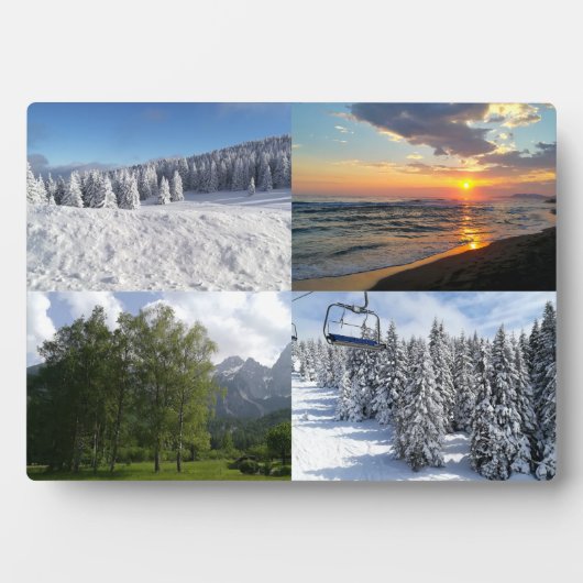 Custom Foto Collage Frameless Easel Zurück Plaque Fotoplatte (Vorderseite)