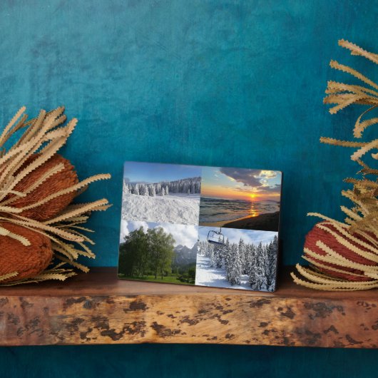 Custom Foto Collage Frameless Easel Zurück Plaque Fotoplatte (Seite)