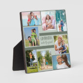 Custom Foto Collage für Großeltern Square Fotoplatte (Vorderseite)