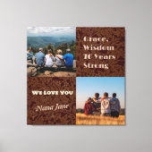 Custom Foto Collage Geschenke für 70 Jahre alte Fr Leinwanddruck (Vorderseite)