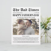 Custom Foto Collage Happy Vatertag Zeitung (Stehend Vorderseite)