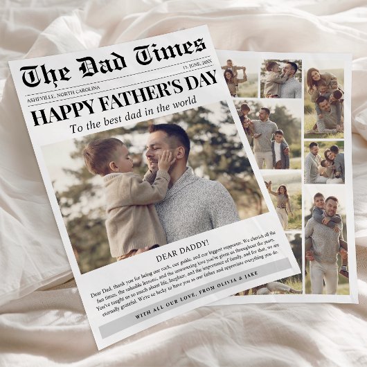 Custom Foto Collage Happy Vatertag Zeitung