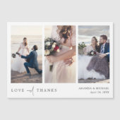 Custom Foto Collage Hochzeit Danke Magnet (Vorderseite)