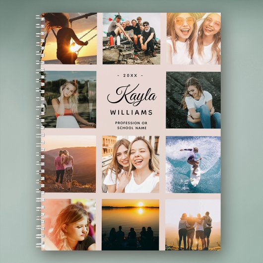 Custom Foto Collage Instagram Moderner Chic Trendy Planer