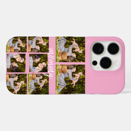 Custom Foto Collage iPhone Case - Personalisiert (Rückseite (Horizontal))