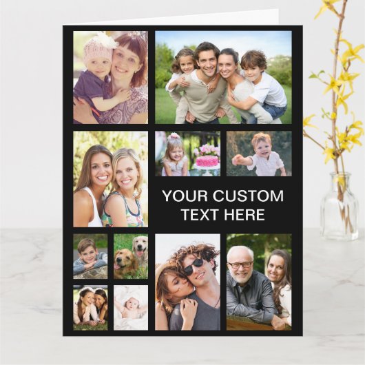 Custom Foto Collage Large Karte (Gelbe Blume)