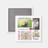 Custom Foto Collage Liebe Joy Family Magnet (Vorderseite/Rückseite)