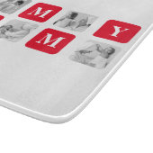 Custom Foto Collage MOMMY Red Schneidebrett (Ecke)