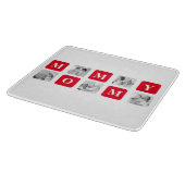 Custom Foto Collage MOMMY Red Schneidebrett (Ecke)