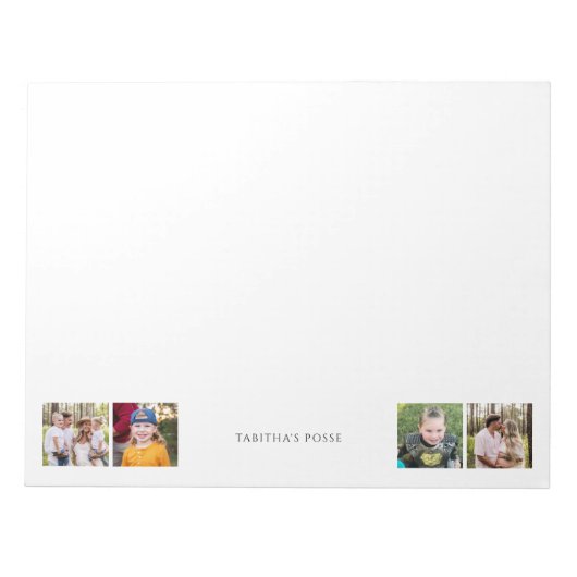 Custom Foto Collage "Name's Posse" Niedlich Notizblock (Vorderseite)