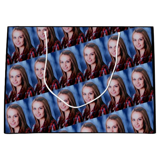 Custom Foto Collage Personalisiert große Geschenkt Geschenktüte (Vorderseite)