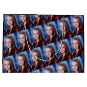 Custom Foto Collage Personalisiert große Geschenkt Große Geschenktüte (Rückseite)
