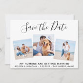 Custom Foto Collage Pet Hund Hochzeit Save The Date (Vorderseite)