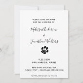 Custom Foto Collage Pet Hund Hochzeit Save The Date (Rückseite)