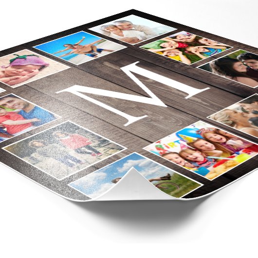 Custom Foto Collage Rustic Bauernfamilie (Ecke)