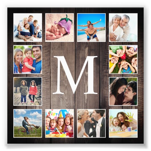 Custom Foto Collage Rustic Bauernfamilie (Vorne)
