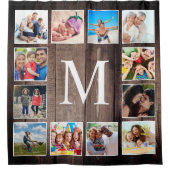 Custom Foto Collage Rustic Bauernfamilie Duschvorhang (Vorderseite)